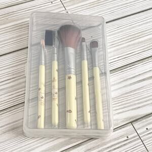 Five Piece Variety Makeup Brushes Tool Set in Case